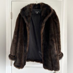 Fabulous Fur Brown Faux Fur Coat - Size Large